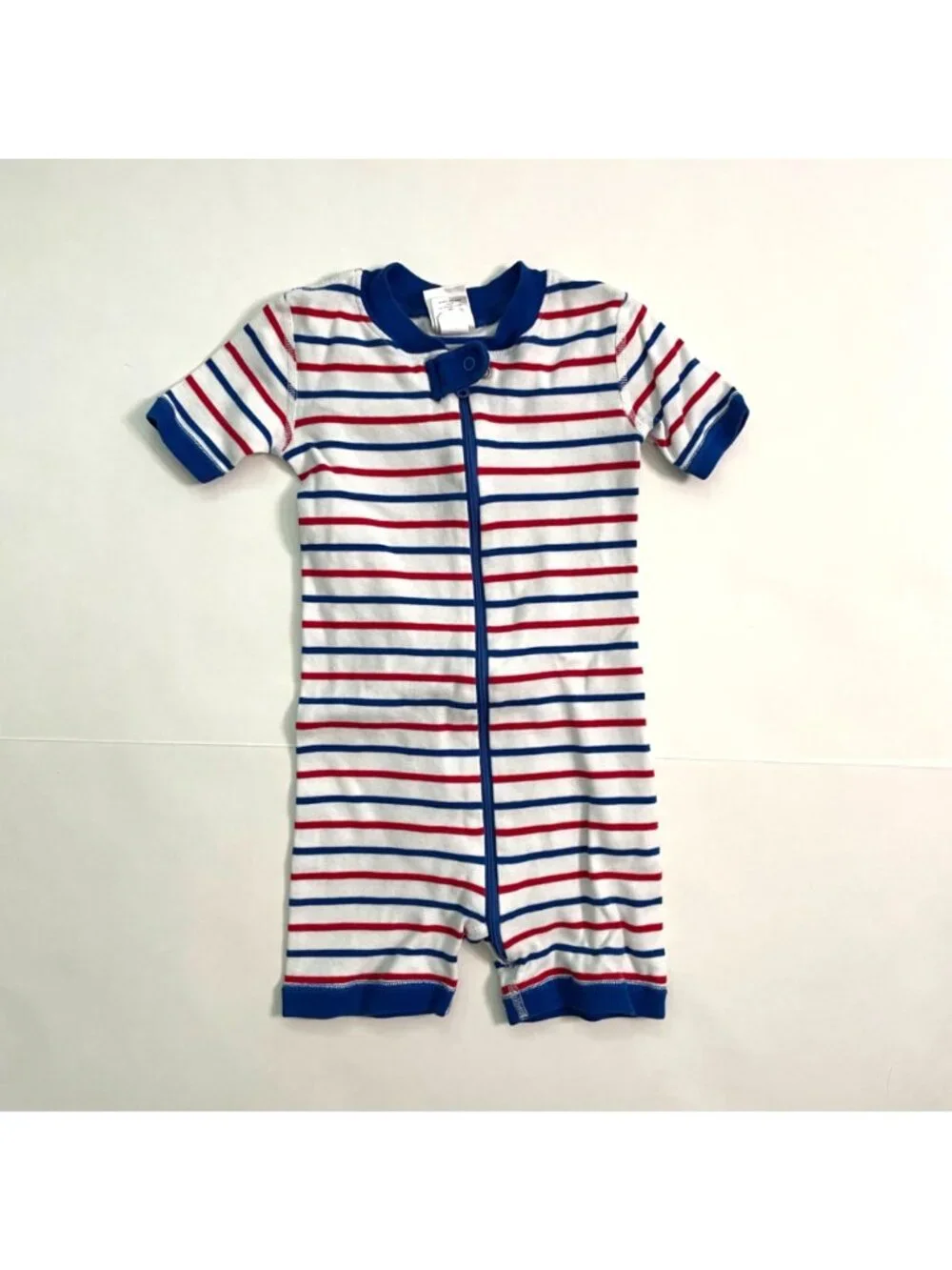 Hanna Andersson Red White and Blue Organic Pajamas, Size 3T